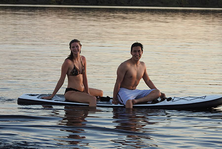 stand up paddle activity cuyabeno ecuador tour amazon lodge