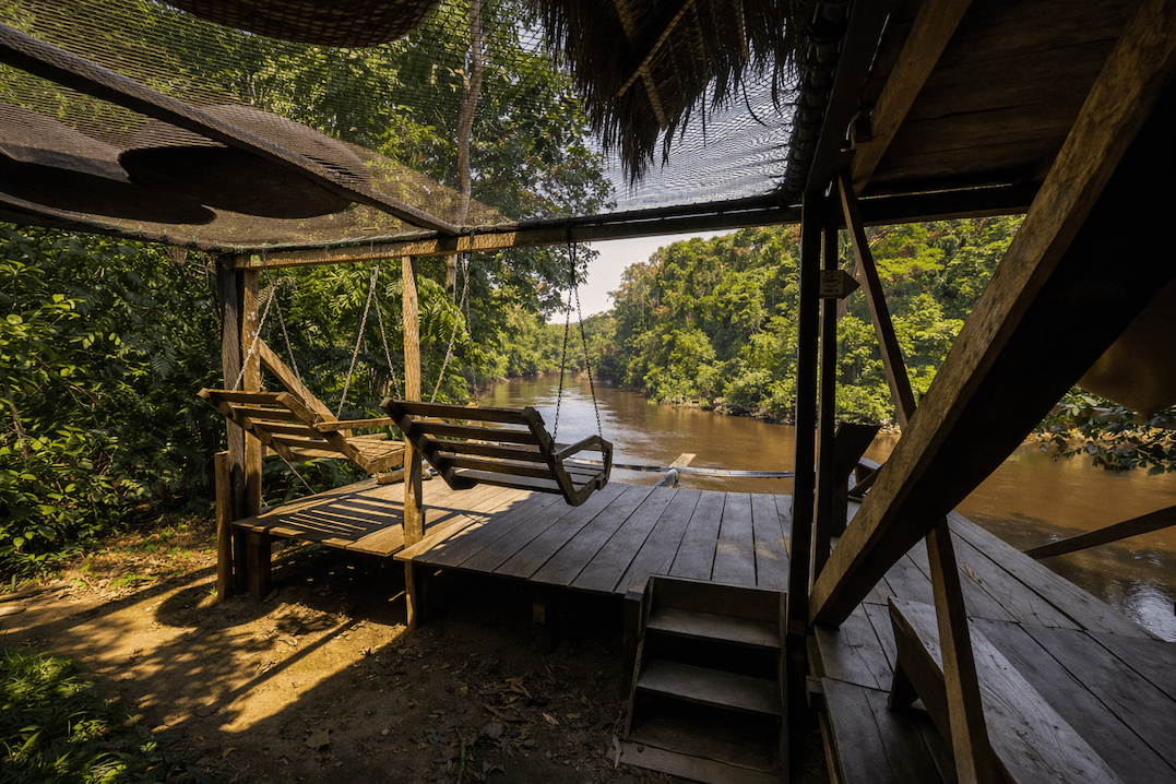 tucan cuyabeno lodge lounge common shared space river view